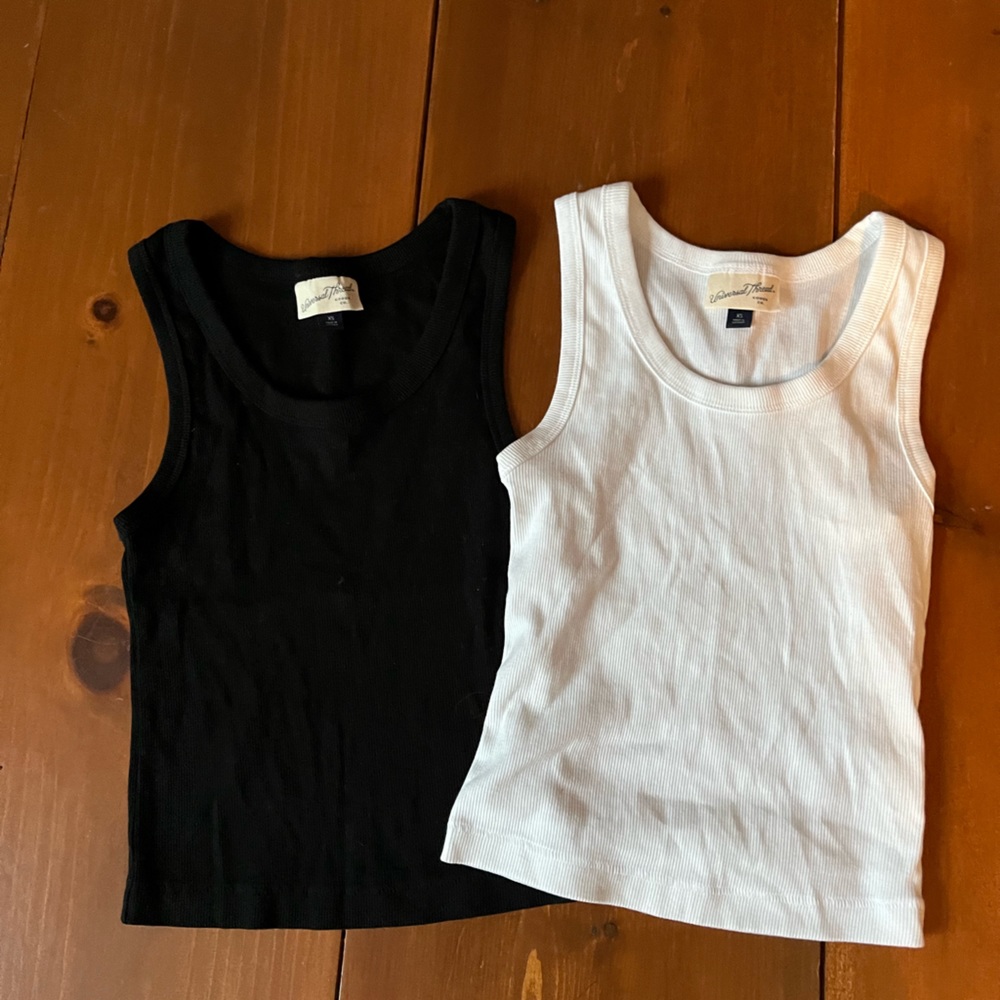 2 tank tops. Black and white